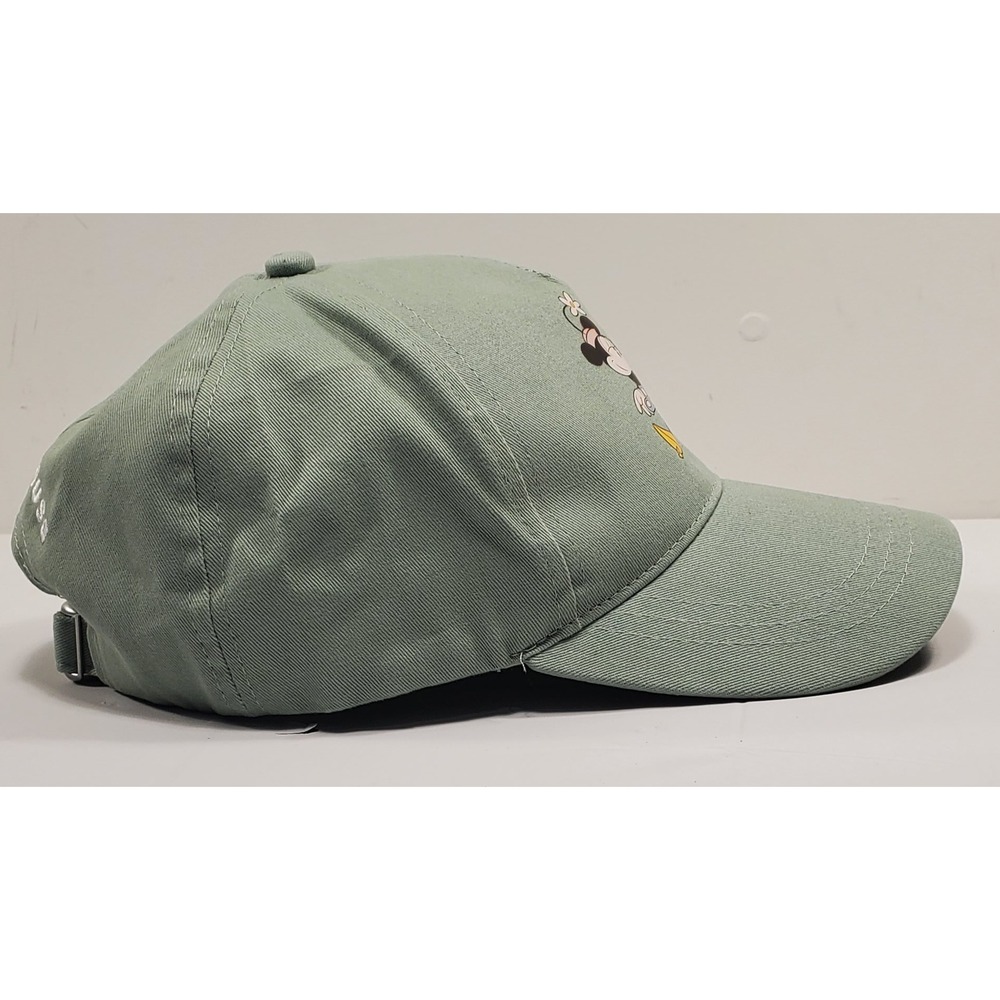 NEW Disney Adult BASEBALL CAP - Mickey & Minnie - Sage Green - One Size Fits All - Picture 5 of 6
